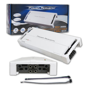 Power acoustik MA4-3000D car boat marine audio 4-channel amp amplifier 3000w max