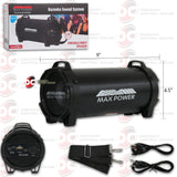 MAX POWER MPD275BZ 2.75" PORTABLE FM USB BLUETOOTH TUBE PARTY SPEAKER WITH BELT