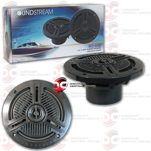 SOUNDSTREAM MS-65B 6.5" 2-WAY CAR BOAT MARINE AUDIO COAX SPEAKERS