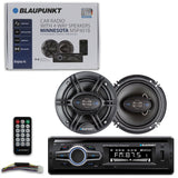 Blaupunkt MSP401B 1-DIN FM AM USB AUX Bluetooth Car Radio w/ 6.5" 4-Way Speakers