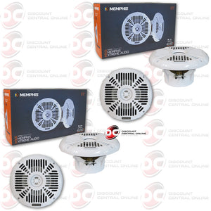 4 x MEMPHIS AUDIO MXA602SW 6.5"MARINE AUDIO SPEAKERS (WHITE)