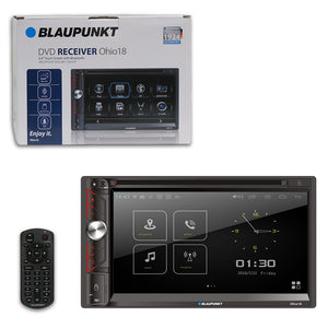 Blaupunkt OHIO18 2 DIN 6.9" Touchscreen Car DVD USB AM FM Receiver w/ Bluetooth