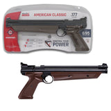 CROSMAN P1377 AMERICAN CLASSIC VARIABLE PUMP SINGLE-SHOT AIR PISTOL .177 CAL