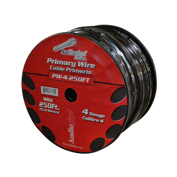 Audiopipe PW-4 Power Cable Primary Wire 4 Gauge 250 Ft.