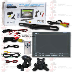 Pyle 	PLCM7500 Backup Rearview Camera & Monitor Parking/Reverse Assist System, Waterproof, Night Vision, 7'' Display, Distance Scale Lines, Swivel Angle Adjustable Cam