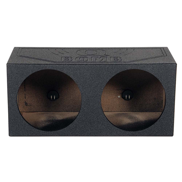 QPower QBOMB Dual Hole 12″ Sealed Square Empty Box Woofer Enclosure | QBOMB12S