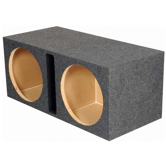 Q Power Dual 15″ Vented Heavy Duty Empty Woofer Box | QHD215V