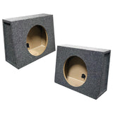 QPower Single 12″ Sealed Angled Empty Woofer Boxes (Pair)