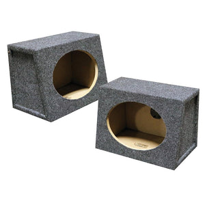 2 x QPower 6×9" Sealed Angled Front Empty Speaker Boxes