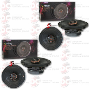 4  X INFINITY REF-6522IX 180W 6-1/2" REFERENCE SERIES COAXIAL CAR SPEAKERS WITH EDGE-DRIVEN, TEXTILE TWEETERS