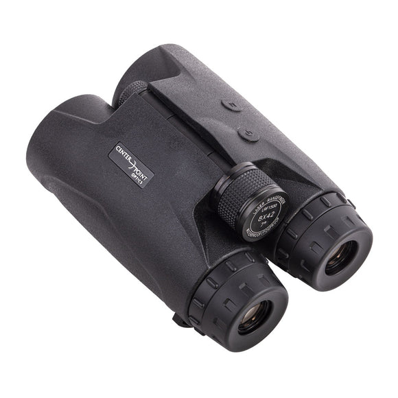 Center Point 8x42 Laser Range Finding Binoculars with Lens Covers & Zip Case