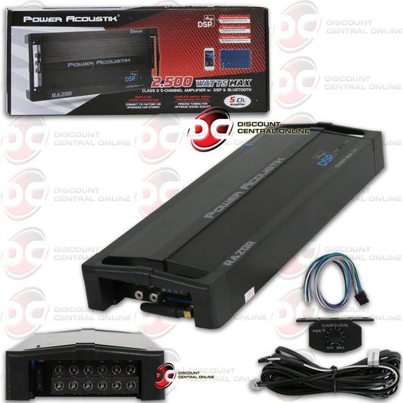 POWER ACOUSTIK RZ5-2500DSPB 5-CHANNEL CLASS D AMPLIFIER