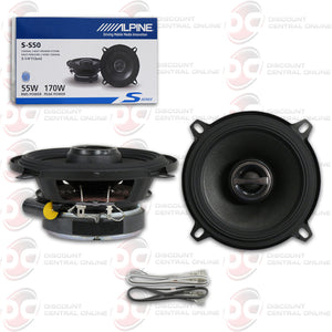 ALPINE S-S50 5-1/4" 2-WAY CAR COAXIAL SPEAKERS (S-SERIES)