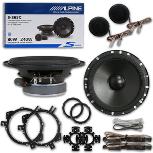 ALPINE S-S65C 6.5" 2-WAY CAR COMPONENT SPEAKER SYSTEM (S-SERIES)