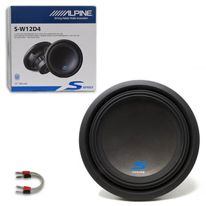 ALPINE S-W12D4 12" DUAL 4 OHM VOICE COILS CAR AUDIO SUBWOOFER