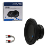 Alpine S-W8D4 8" Dual 4 Ohm Voice Coils Car Subwoofer