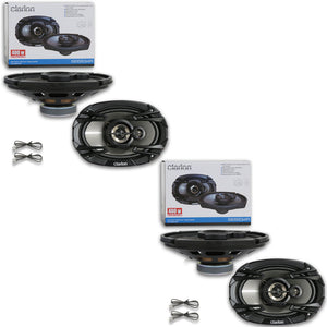 CLARION 6" x 8" 2-WAY CAR COAXIAL SPEAKERS (2 PAIRS)