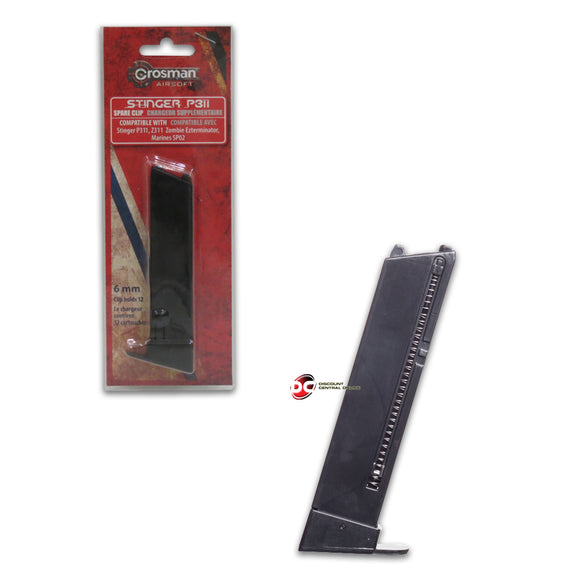CROSMAN SM1P311 GAME FACE SPARE MAGAZINE CLIP FOR STINGER P311 AIRSOFT PISTOL