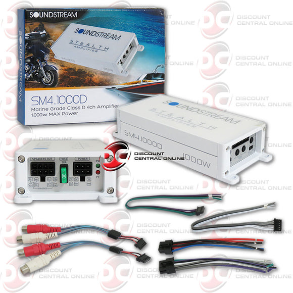 Soundstream SM4.1000D 4-channel Motorcycle Marine Audio Amplifier