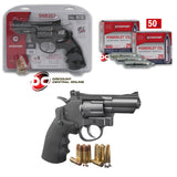 Crosman Full Metal Pistol CO2 Powered Dual Ammo Snub Nose Air Revolver - SNR357