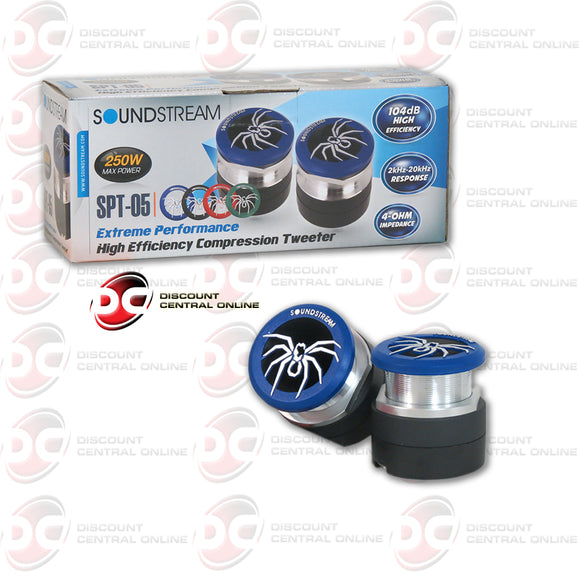 SOUNDSTREAM SPT-05 250W (125 RMS) CAR AUDIO TWEETERS (EXTREME PERFORMANCE SERIES)