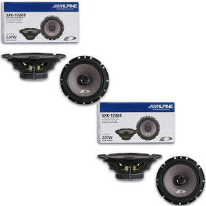 ALPINE SXE-1726S 6.5" 2-WAY CAR COAXIAL SPEAKERS (2 PAIRS)