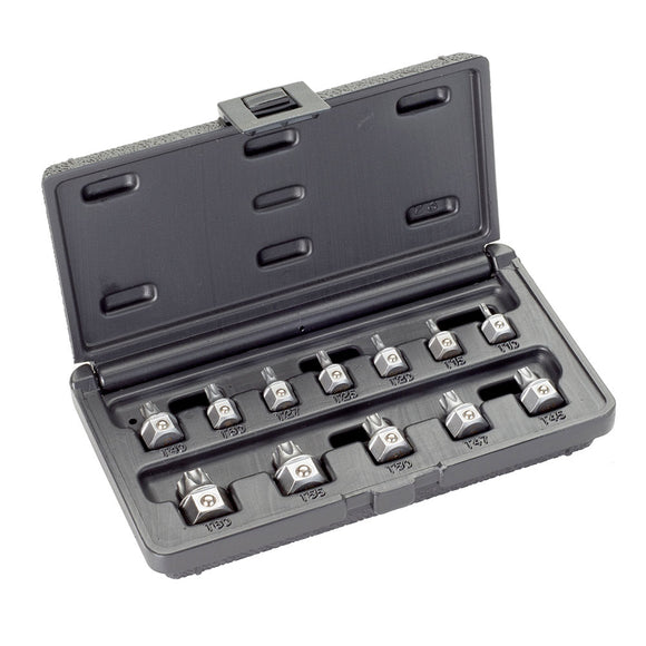 EZRED 12 Piece Low Profile Wrench Drive Torx Bit Tool Set | T1000