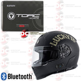 TORC T14B MAKO MOTORCYCLE HELMET WITH BUILT-IN BLUETOOTH COMMUNICATION