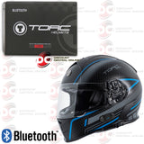 TORC T14B MAKO MOTORCYCLE HELMET WITH BUILT-IN BLUETOOTH COMMUNICATION