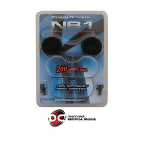 POWER ACOUSTIK NB-1 1" CAR AUDIO SURFACE/ANGLE-MOUNT MICRO DOME TWEETERS