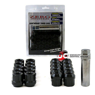 LIGHTWEIGHT BLACK TUNER LUGS FOR HONDA CIVIC CRX/INTEGRA RSX/SCION TC XB