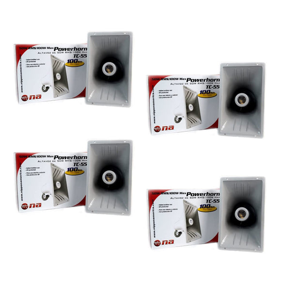 Nippon America TC55 Pro Audio Equipment 100W Power Horn Speaker - 4 PACK