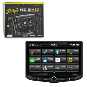 STINGER HEIGH10 UN1810 10" FLOATING DISPLAY MULTIMEDIA CAR STEREO W/ CARPLAY & BLUETOOTH