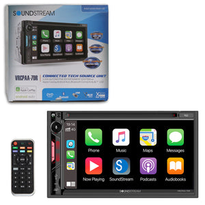 Soundstream VRCPAA-7DR 2-DIN 7" DVD Bluetooth Car Stereo w/ Android Auto & Apple Carplay