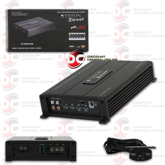 ORION ZT-3000.1DS MONOBLOCK CLASS D CAR AMPLIFIER