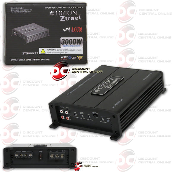 ORION ZT-3000.2S ZT 2-CHANNEL CLASS AB COMPACT CAR AMPLIFIER