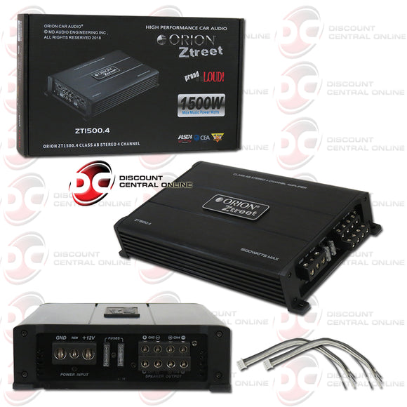 Orion ZT1500.4 ZT1 4-Channel Class AB Car Amplifier